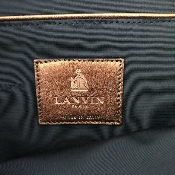 LANVIN Feathered Ouloulette Violet Shoulder Bag NT - Picture 6 of 8